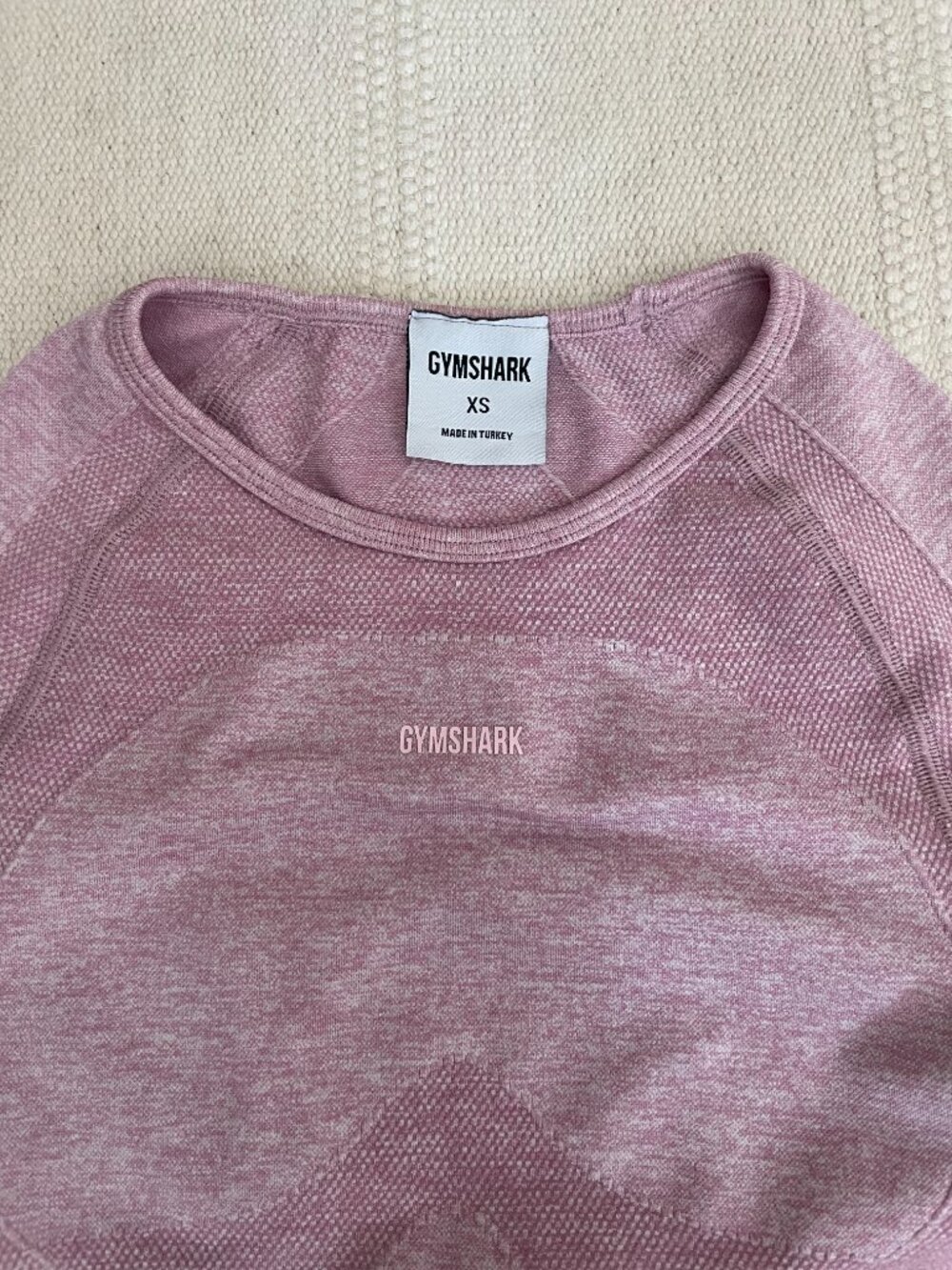 Gymshark | Seamless Long Sleeve Crop Top | Pink Marl | XS
